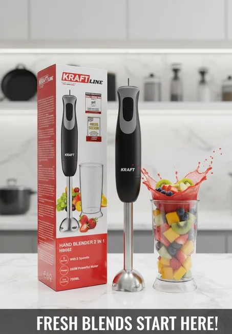 خلاط Kraft Line الذكي: رفيقك المثالي لكل وجبة! 🌪️🍓