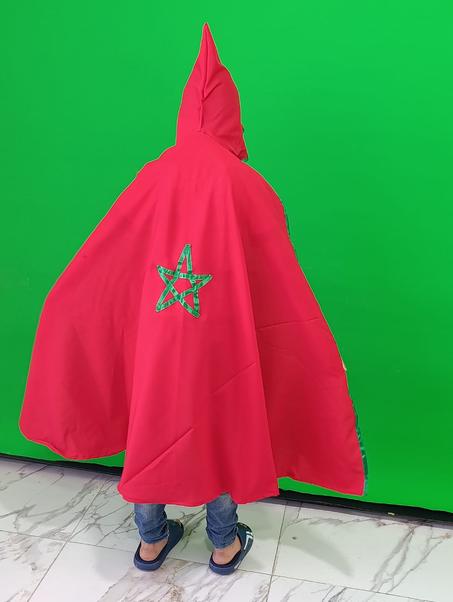 ✨ سلهام مغربي تقليدي بطابع وطني  مناسب للأولاد والبنات