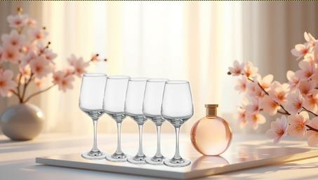 كأس زجاجي أنيق - لمسة فاخرة لمائدتك!