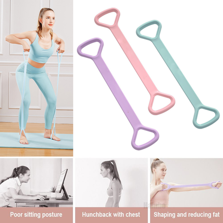 Resistance Band for Yoga and Fitness, Elastic Ropes for Pure Barre Workout | chest arm and shoulder strap | stretch exercise equipment for physiotherapy, yoga, pilates, stretching