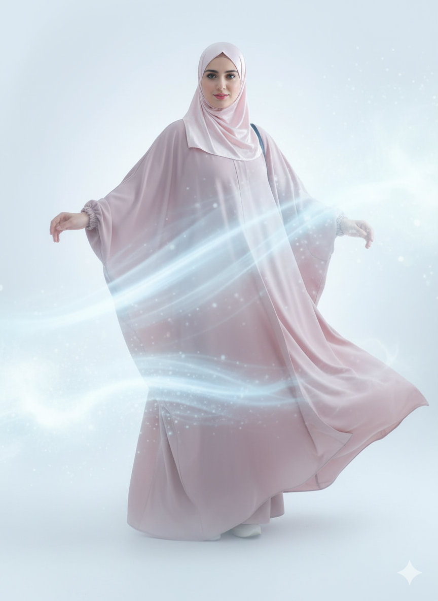 عباءة الفراشة من الكريب الفاخر