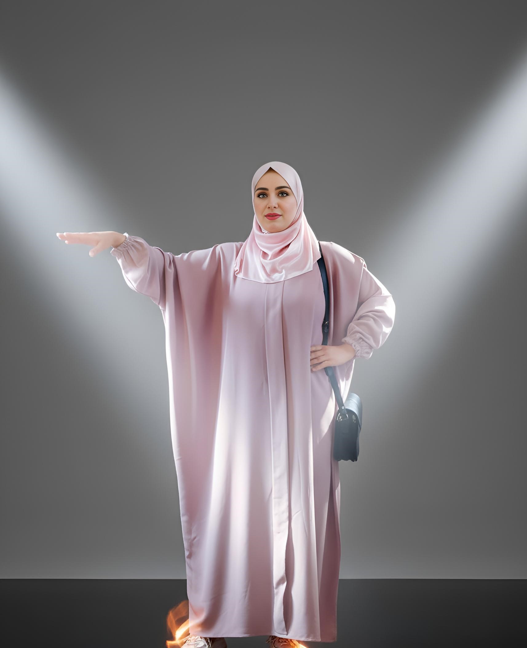 عباءة الفراشة من الكريب الفاخر