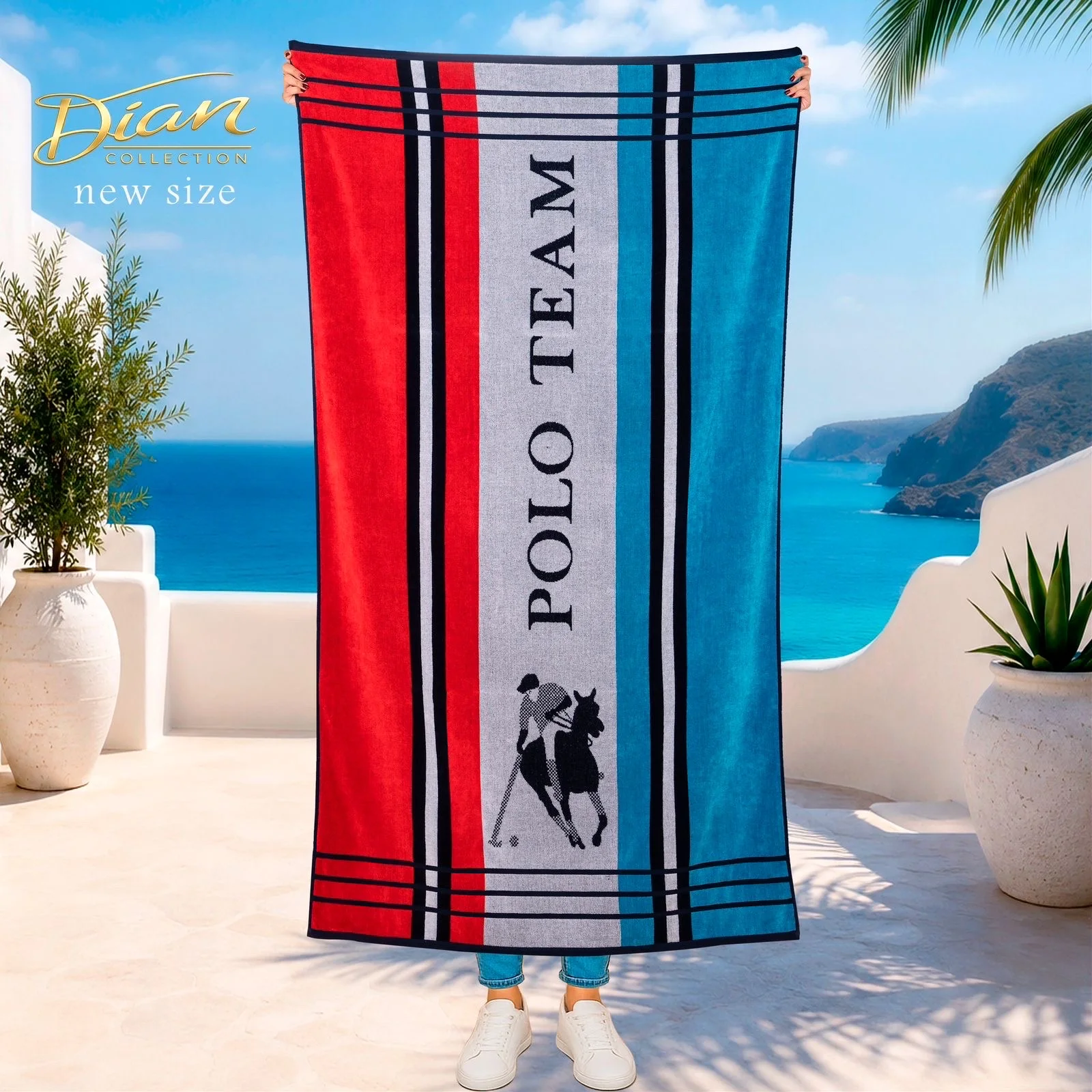 🏖️ فوطة شاطئ Premium 100% قطن | كبيرة وغليضة | 180×100 س