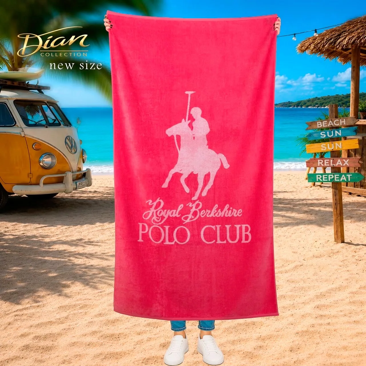 🏖️ فوطة شاطئ Premium 100% قطن | كبيرة وغليضة | 180×100 س