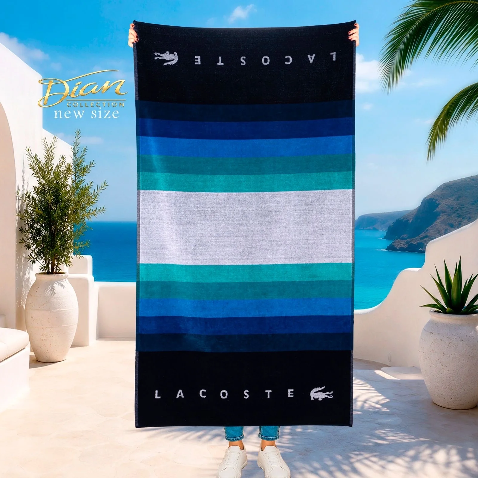 🏖️ فوطة شاطئ Premium 100% قطن | كبيرة وغليضة | 180×100 س