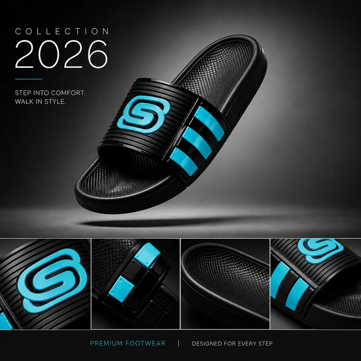 Cocoon Feet – GoMove (Noir/Turquoise)
