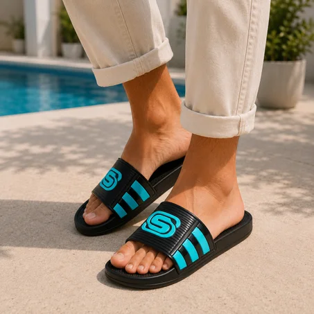 Skechers GO WALK    -    Noir/Turquoise