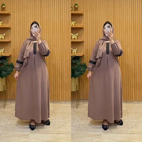 جديييييد رمضان عباية مع الشال  متكونة من قطعتين  توب كريب روزا من اجود مايكون هماوية بتصميم راقي ومميز، يجمع بين الدفء والأناقة، مثالي لفصل الشتاء (عباية + الشال).