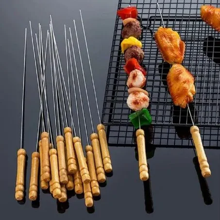 Brochettes de barbecue BBQ inox 12 pcs