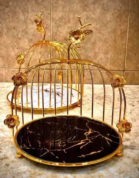 Assiette de service pour capecake/cage à oiseaux