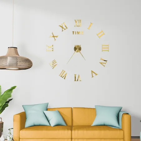 Horlog mural 3D avec chiffres romains