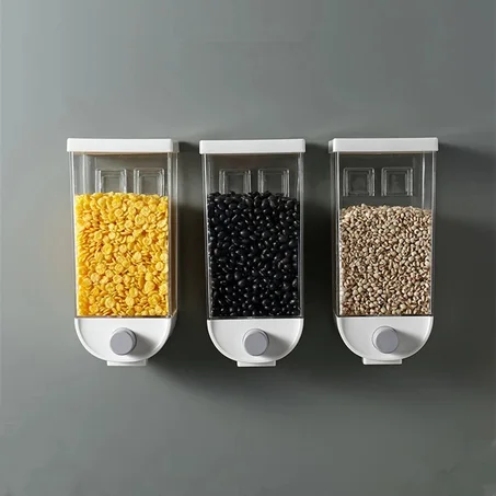 حاوية تخزين الأطعمة الجافة Kitchen Wall-Mounted Storage Box Grain Storage