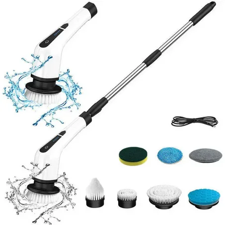Brosse Électrique de Nettoyage 9 en 1 Rechargeable Nettoyez Plus Vite, Sans Effort et Sans Douleurs
