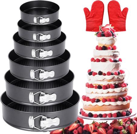Pack de 6 moules à charnière , antiadhésifs, en acier carbone, sans BPA ni PFOS, lavage facile = 6 pièces.