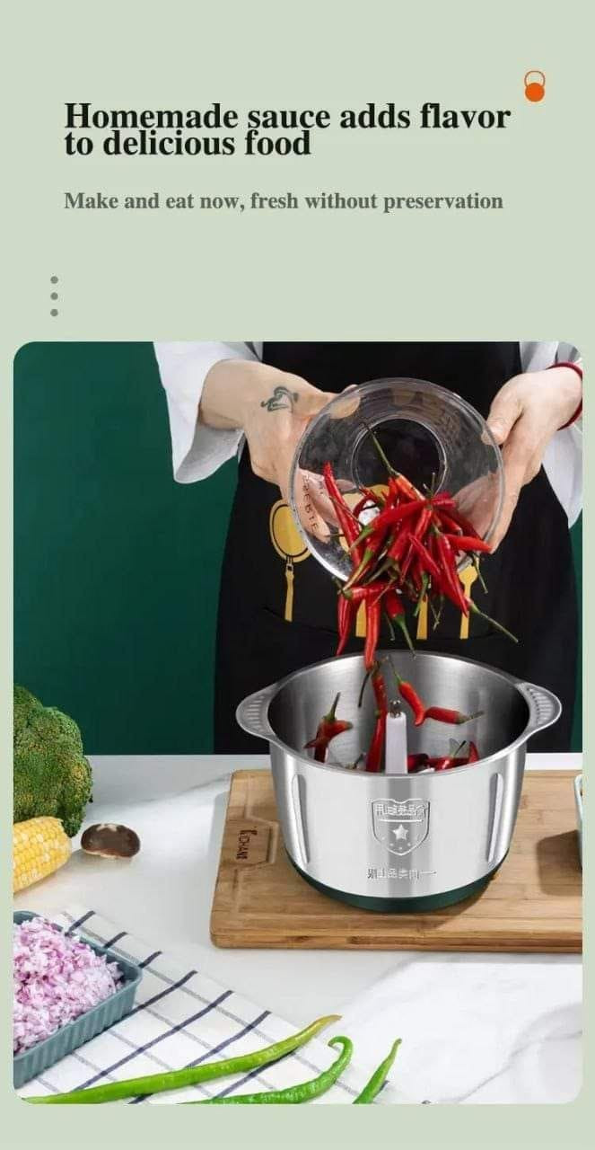 كبة ومفرمة كهربائية  بسعة 3 لتر متعددة الاستخدامات من food processor - مثالية للحوم والخضروات - سهلة الاستخدام