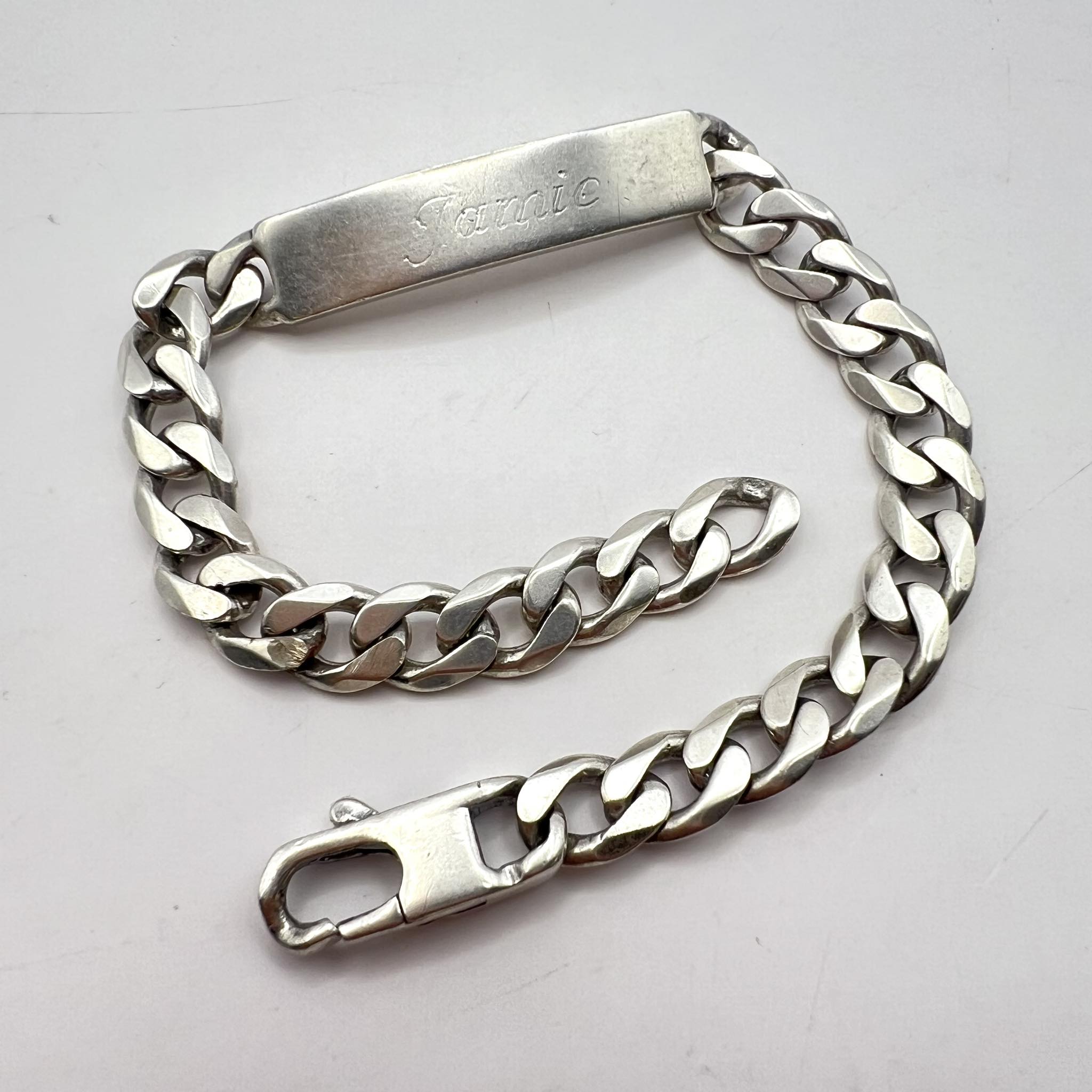 Vintage Unusual Massive 925 Sterling Silver Bracelet , Men's