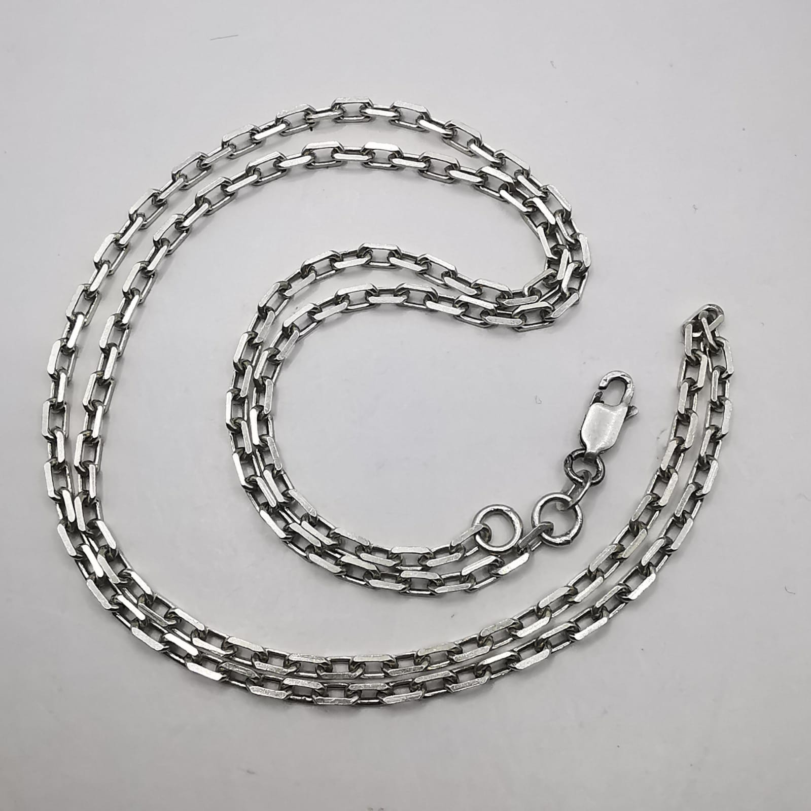 Huge Vintage Unusual 925 Sterling Silver Chain Necklace