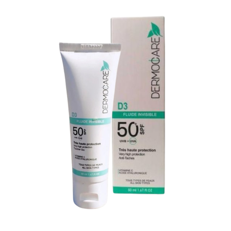DermoCare Écran fluide invisible Protection SPF50+ 50ML Anti_Taches Vitamine C