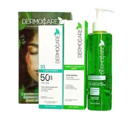 Pack DermoCare | Ecran Solaire + Gel Nettoyant 200ml + Crème Eclaircissante