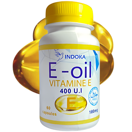 Indoka E-oil 400U.I 180mg 60Capsules