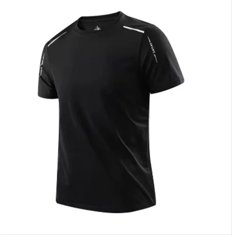 تي شيرت CHRLCK للرجال للجري سريع الجفاف يسمح بمرور الهواء للمشي لمسافات طويلة وصيد الأسماك تي شيرت ناعم مرن للرياضات الخارجية قميص قصير صيفي