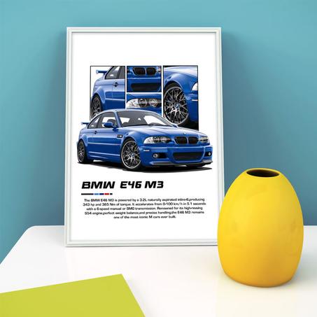 BMW FRAME CANVAS 40x30