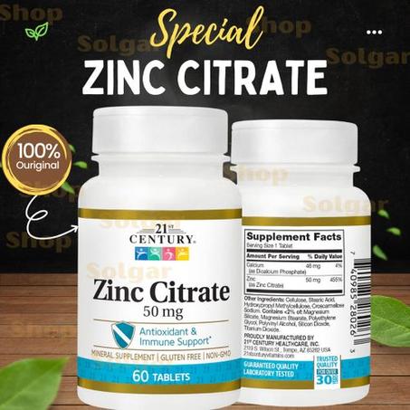 ت الزنك 50 ملغ، [جهاز المناعة] 60 قرص  مشاركة هذا المنتج   21st Century Zinc Citrate 50 mg, سترات الزنك 50 ملغ، [جهاز المناعة] 60 قرص