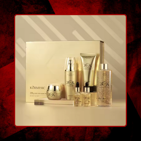 مجموعة العناية بالبشرة بالذهب من KORMESIC