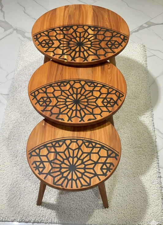 Série de table bois de cèdre