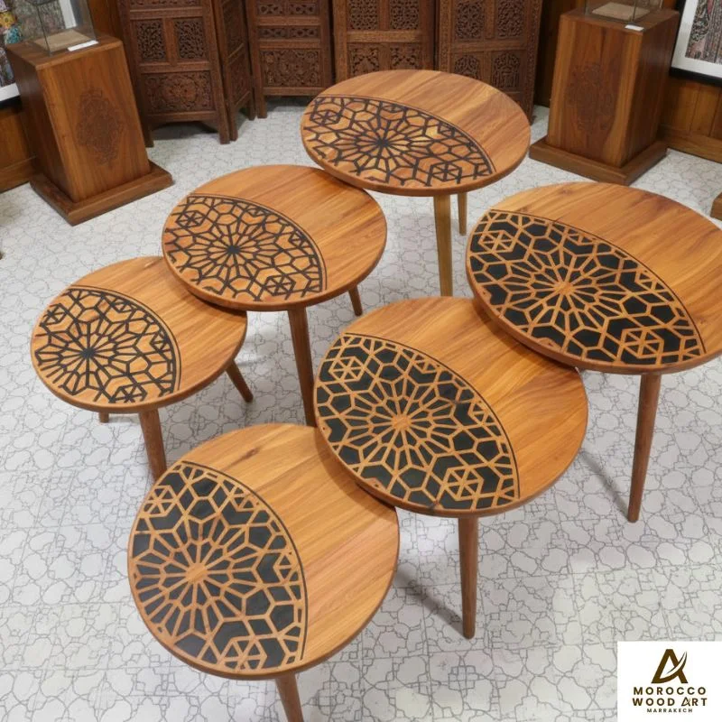 Série de table bois de cèdre