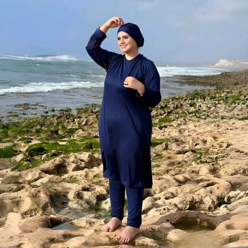 بوركيني 4 قطع أنيق وعملي لصيف مريح وممتع (copy)