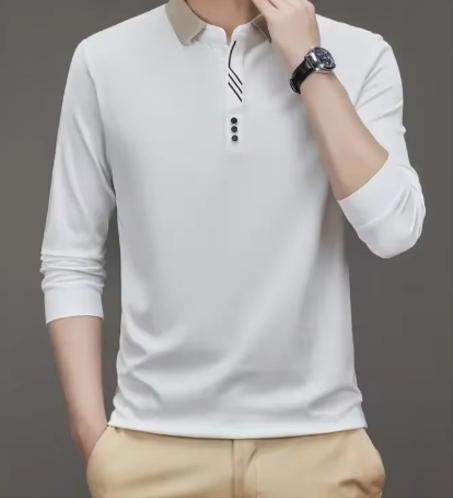 الرجال طوق الرأف الهراء تي شيرت، قميص بولو كم طويل، عارضة، الأعمال التجارية، المشتركين، AST الخط