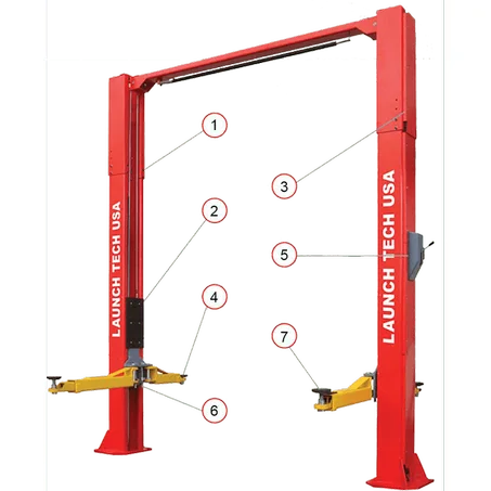 Launch Tech USA TLT211-AS 11,000 lb Clear Floor - Asymmetric - ALI Certified