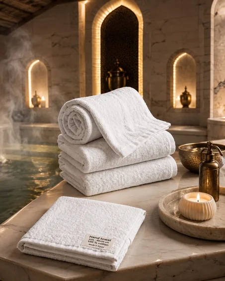 طقم الفوط الفاخرة 100% قطن (باك من 4 قطع) 🧖‍♀️✨