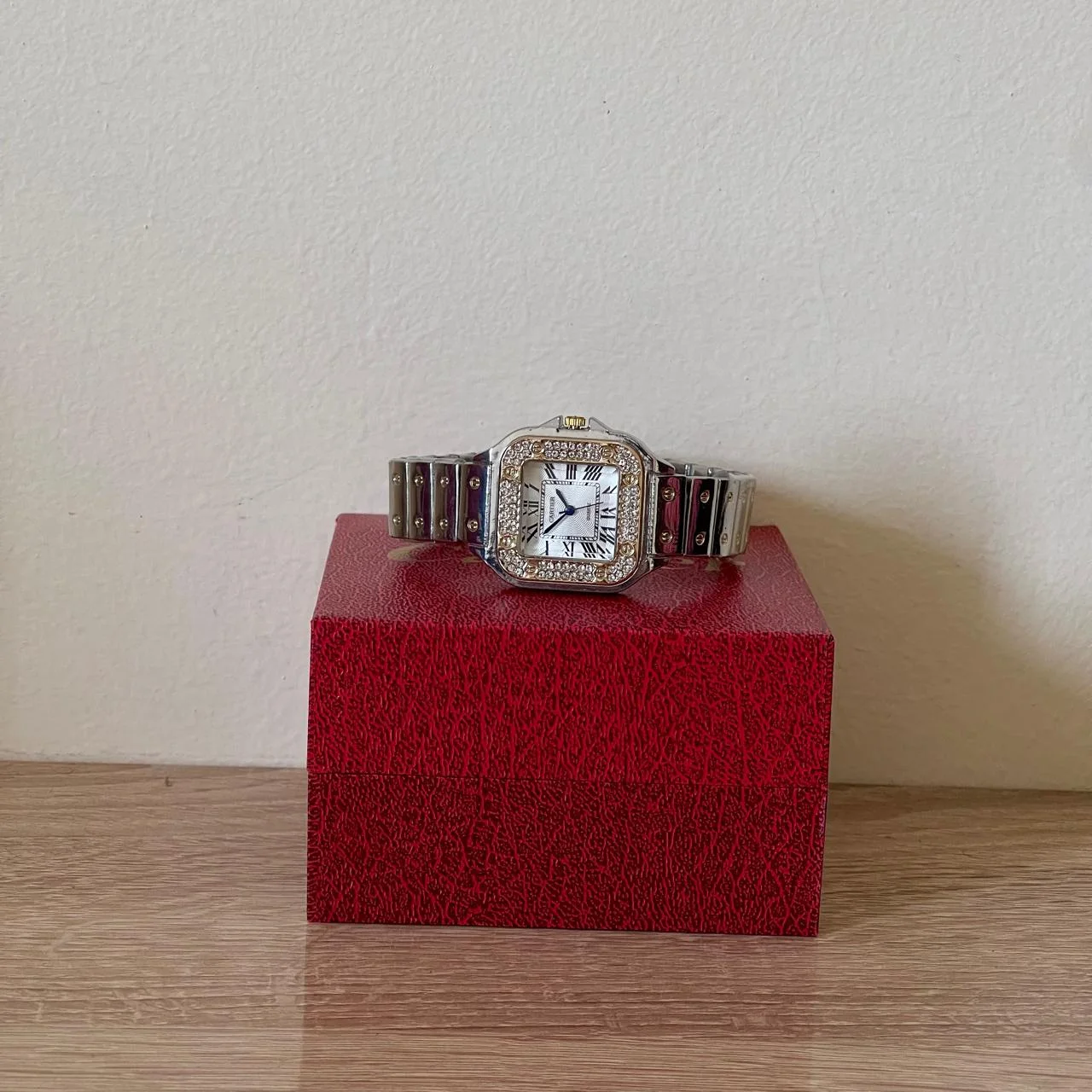 Cartier Femme Carrée Bicolore Sertie Prestige