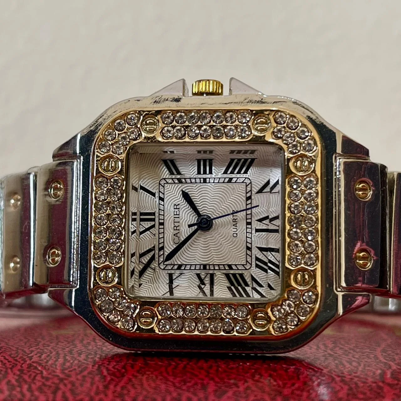 Cartier Femme Carrée Bicolore Sertie Prestige