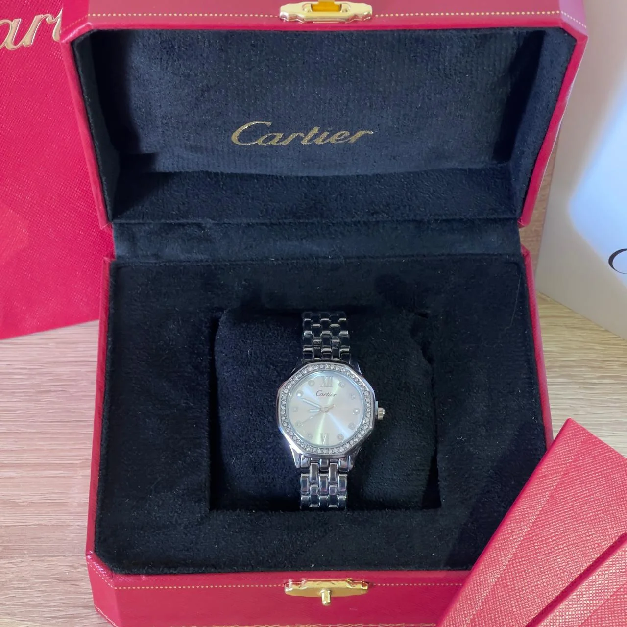 Cartier Femme Argentée Sertie Élégance AVEC COFFRET
