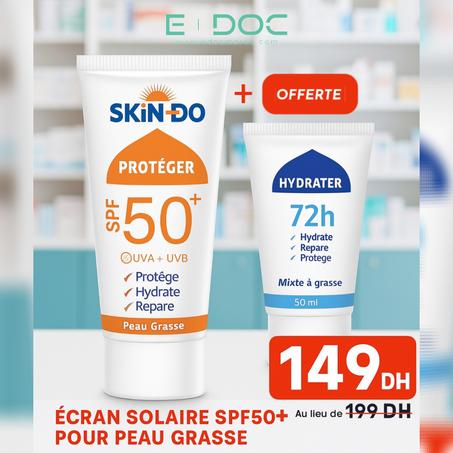 ÉCRAN SOLAIRE SPF50+ SKINDO
