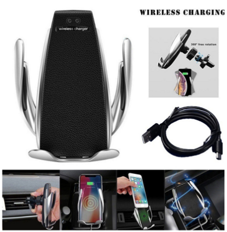 Support et Chargeur Sans Fil Pour voiture - Smart Sensor S5 2 EN 1 - Noir