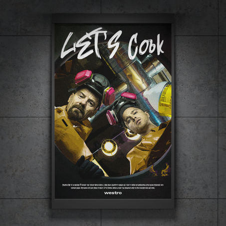 Breaking Bad Let's cook V1 - Framed Poster
