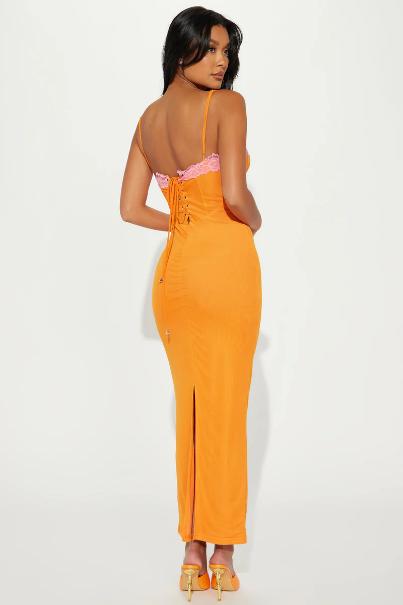 Vestido Maxi De Malla Colette - Ciruela