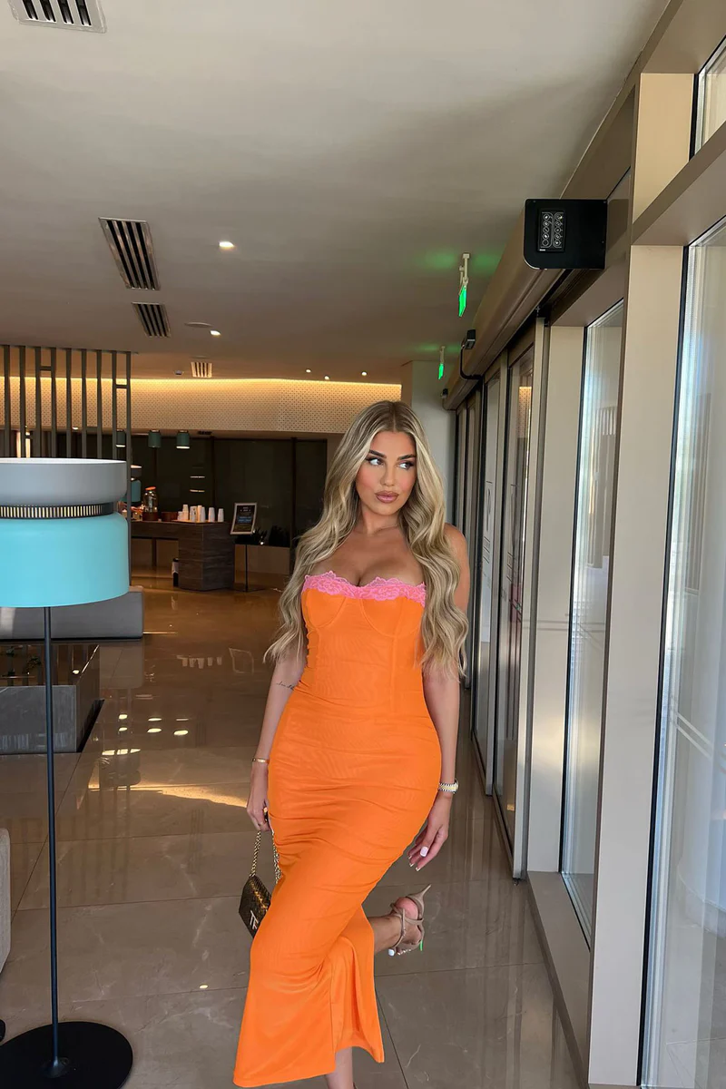 Vestido Maxi De Malla Colette - Ciruela