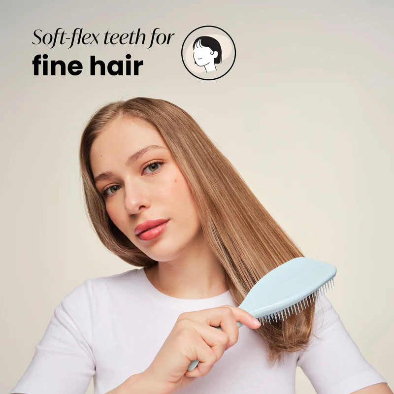 Tangle Teezer 10210-001-1 – Brosse Ultimate Detangler grande pour cheveux fins et fragiles avec picots souples et flexibles à double hauteur (Emballage endommagé)