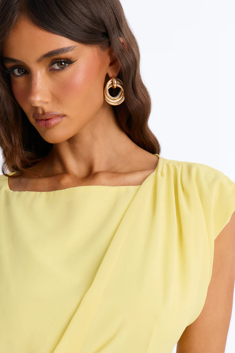 Conjunto De Falda Maxi Sorrento Summer Chiffon - Amarillo