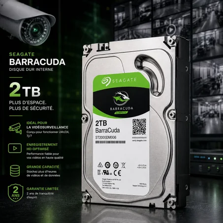 قرص صلب داخلي Seagate BarraCuda 2 TB – تخزين عالي الأداء