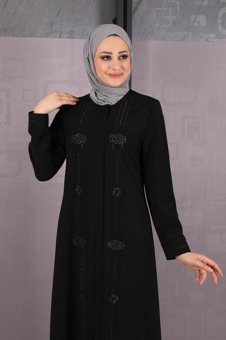 Abaya pérlée noir