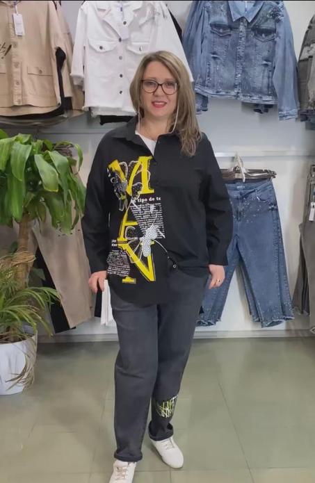 Ensemble noir (chemise et pantalon)