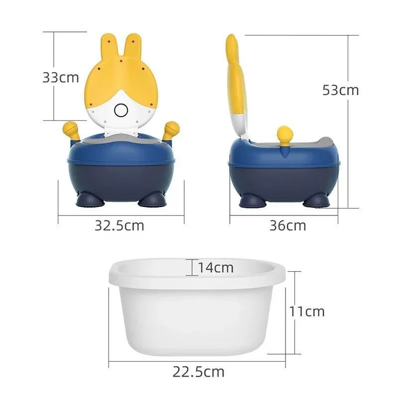 Sièges d'entraînement de pot de dessin animé pour enfants, toilettes portables pour bébé, fourniture de salle de bain jaune