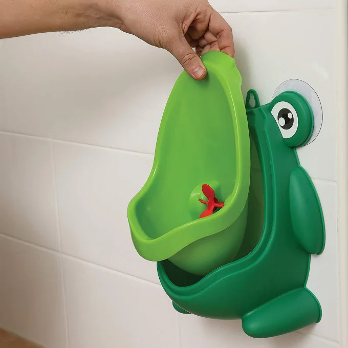 Urinoir d'apprentissage sous forme de grenouille pour garçons