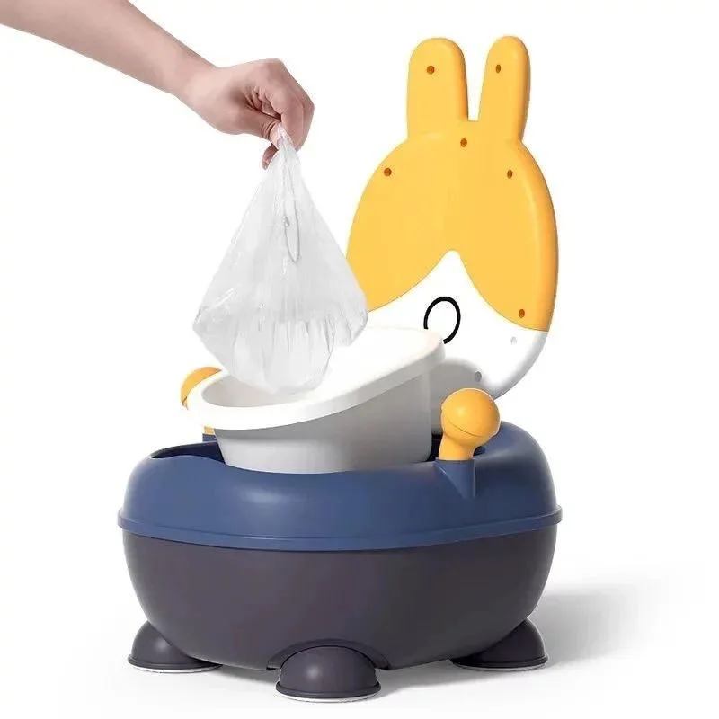 Sièges d'entraînement de pot de dessin animé pour enfants, toilettes portables pour bébé, fourniture de salle de bain jaune